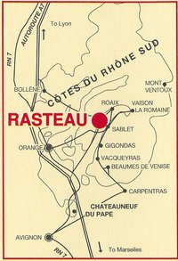 Location of Rasteau in Vaucluse