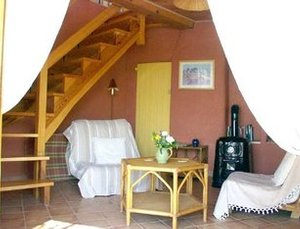 Living area in Gîte Cabine
